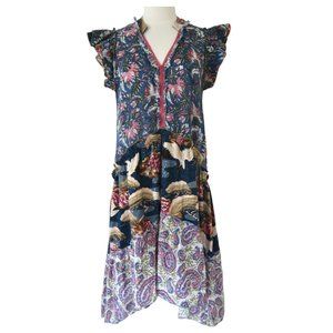 JOEY WOLFFER REWORKED Windmill Dress XS S patchwork cotton